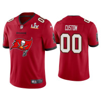 Men Tampa Bay Buccaneers #0 Custom Super Bowl LV Champions Red Primary Logo Jersey