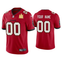 Men Tampa Bay Buccaneers #0 Custom Super Bowl LV Champions Red Vapor Limited Jersey