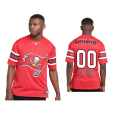 Men Tampa Bay Buccaneers #0 Custom Red Team Logo Replica Jersey