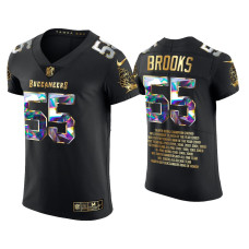 Men Tampa Bay Buccaneers #55 Derrick Brooks Black 2021 Career Highlights Diamond Edition Jersey