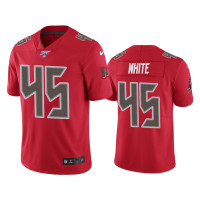 Men Tampa Bay Buccaneers #45 100th Season Devin White Red Limited Jersey