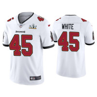 Men Tampa Bay Buccaneers #45 Devin White Super Bowl LV White Vapor Limited Jersey