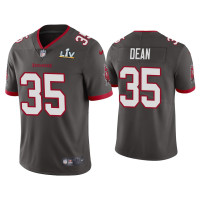 Men Tampa Bay Buccaneers #35 Jamel Dean Super Bowl LV Pewter Vapor Limited Jersey