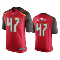 Men Tampa Bay Buccaneers #47 John Lynch 100th Season Red Vapor Limited Jersey