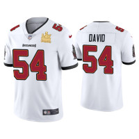 Men Tampa Bay Buccaneers #54 Lavonte David Super Bowl LV Champions White Vapor Limited Jersey