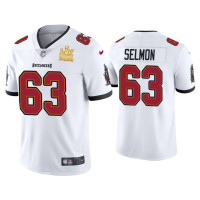 Men Tampa Bay Buccaneers #63 Lee Roy Selmon Super Bowl LV Champions White Vapor Limited Jersey