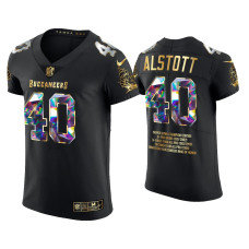 Men Tampa Bay Buccaneers #40 Mike Alstott Black 2021 Career Highlights Diamond Edition Jersey