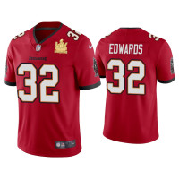 Men Tampa Bay Buccaneers #32 Mike Edwards Super Bowl LV Champions Red Vapor Limited Jersey