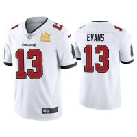 Men Tampa Bay Buccaneers #13 Mike Evans Super Bowl LV Champions White Vapor Limited Jersey