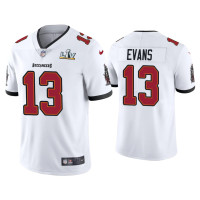 Men Tampa Bay Buccaneers #13 Mike Evans Super Bowl LV White Vapor Limited Jersey