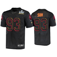 Men Tampa Bay Buccaneers #93 Ndamukong Suh Black Super Bowl LV Jersey