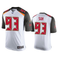 Men Tampa Bay Buccaneers #93 Ndamukong Suh 100th Season White Vapor Limited Jersey