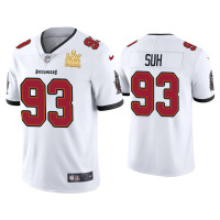 Men Tampa Bay Buccaneers #93 Ndamukong Suh Super Bowl LV Champions White Vapor Limited Jersey