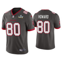 Men Tampa Bay Buccaneers #80 O.J. Howard Super Bowl LV Pewter Vapor Limited Jersey