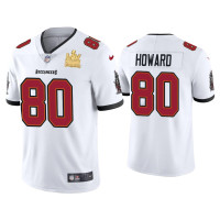 Men Tampa Bay Buccaneers #80 O.J. Howard Super Bowl LV Champions White Vapor Limited Jersey