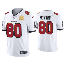 Men Tampa Bay Buccaneers #80 O.J. Howard Super Bowl LV Champions White Vapor Limited Jersey