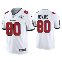 Men Tampa Bay Buccaneers #80 O.J. Howard Super Bowl LV White Vapor Limited Jersey