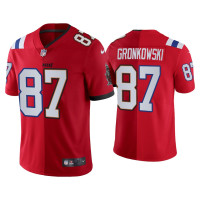 Men Tampa Bay Buccaneers #87 Rob Gronkowski Red Split Vapor Limited Jersey