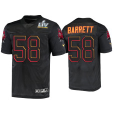 Men Tampa Bay Buccaneers #58 Shaquil Barrett Black Super Bowl LV Jersey