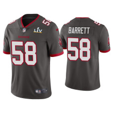 Men Tampa Bay Buccaneers #58 Shaquil Barrett Super Bowl LV Pewter Vapor Limited Jersey