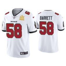 Men Tampa Bay Buccaneers #58 Shaquil Barrett Super Bowl LV Champions White Vapor Limited Jersey