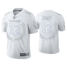 Men Tampa Bay Buccaneers #12 Tom Brady White FedEx Air Player of the Week Platinum Limited Jersey