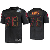 Men Tampa Bay Buccaneers #78 Tristan Wirfs Black Super Bowl LV Jersey