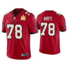 Men Tampa Bay Buccaneers #78 Tristan Wirfs Super Bowl LV Champions Red Vapor Limited Jersey