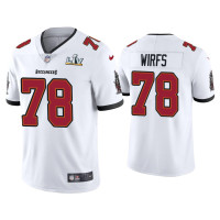 Men Tampa Bay Buccaneers #78 Tristan Wirfs Super Bowl LV White Vapor Limited Jersey