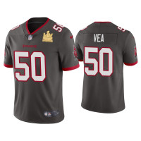 Men Tampa Bay Buccaneers #50 Vita Vea Super Bowl LV Champions Pewter Vapor Limited Jersey