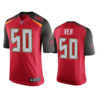 Men Tampa Bay Buccaneers #50 Vita Vea 100th Season Red Vapor Limited Jersey