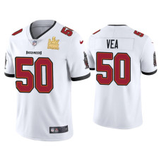 Men Tampa Bay Buccaneers #50 Vita Vea Super Bowl LV Champions White Vapor Limited Jersey