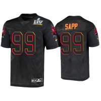 Men Tampa Bay Buccaneers #99 Warren Sapp Black Super Bowl LV Jersey