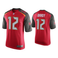 Men Tampa Bay Buccaneers #12 Tom Brady Red Game Jersey