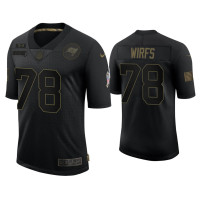 Men Tampa Bay Buccaneers #78 Tristan Wirfs Black 2020 Salute to Service Limited Jersey