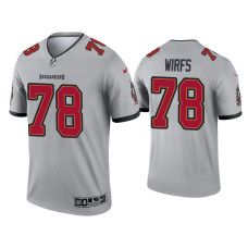 Men Tampa Bay Buccaneers #78 Tristan Wirfs Gray Inverted Legend Jersey