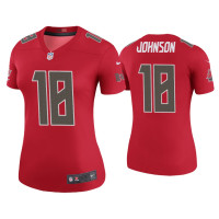 Women Tampa Bay Buccaneers #18 Color Rush Legend Tyler Johnson Red Jersey