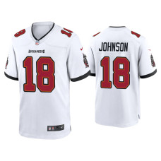 Men Tampa Bay Buccaneers #18 Tyler Johnson White Game Jersey