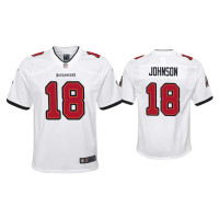 Youth Tampa Bay Buccaneers #18 Tyler Johnson White Game Jersey