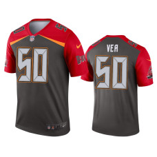 Men Tampa Bay Buccaneers #50 Vita Vea Pewter Inverted Legend Jersey