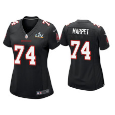 Women Tampa Bay Buccaneers #74 Ali Marpet Super Bowl LV Black Game Fashion Jersey