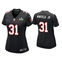 Women Tampa Bay Buccaneers #31 Antoine Winfield Jr. Super Bowl LV Black Game Fashion Jersey