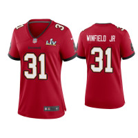 Women Tampa Bay Buccaneers #31 Antoine Winfield Jr. Super Bowl LV Red Game Jersey