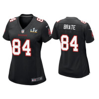 Women Tampa Bay Buccaneers #84 Cameron Brate Super Bowl LV Black Game Fashion Jersey