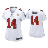 Women Tampa Bay Buccaneers #14 Chris Godwin Super Bowl LV White Game Fashion Jersey