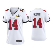 Women Tampa Bay Buccaneers #14 Chris Godwin Super Bowl LV White Game Jersey