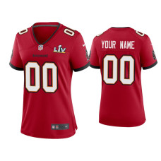 Women Tampa Bay Buccaneers #0 Custom Super Bowl LV Red Game Jersey