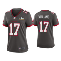 Women Tampa Bay Buccaneers #17 Doug Williams Super Bowl LV Pewter Game Jersey