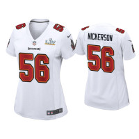 Women Tampa Bay Buccaneers #56 Hardy Nickerson Super Bowl LV White Game Fashion Jersey