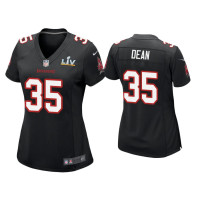 Women Tampa Bay Buccaneers #35 Jamel Dean Super Bowl LV Black Game Fashion Jersey